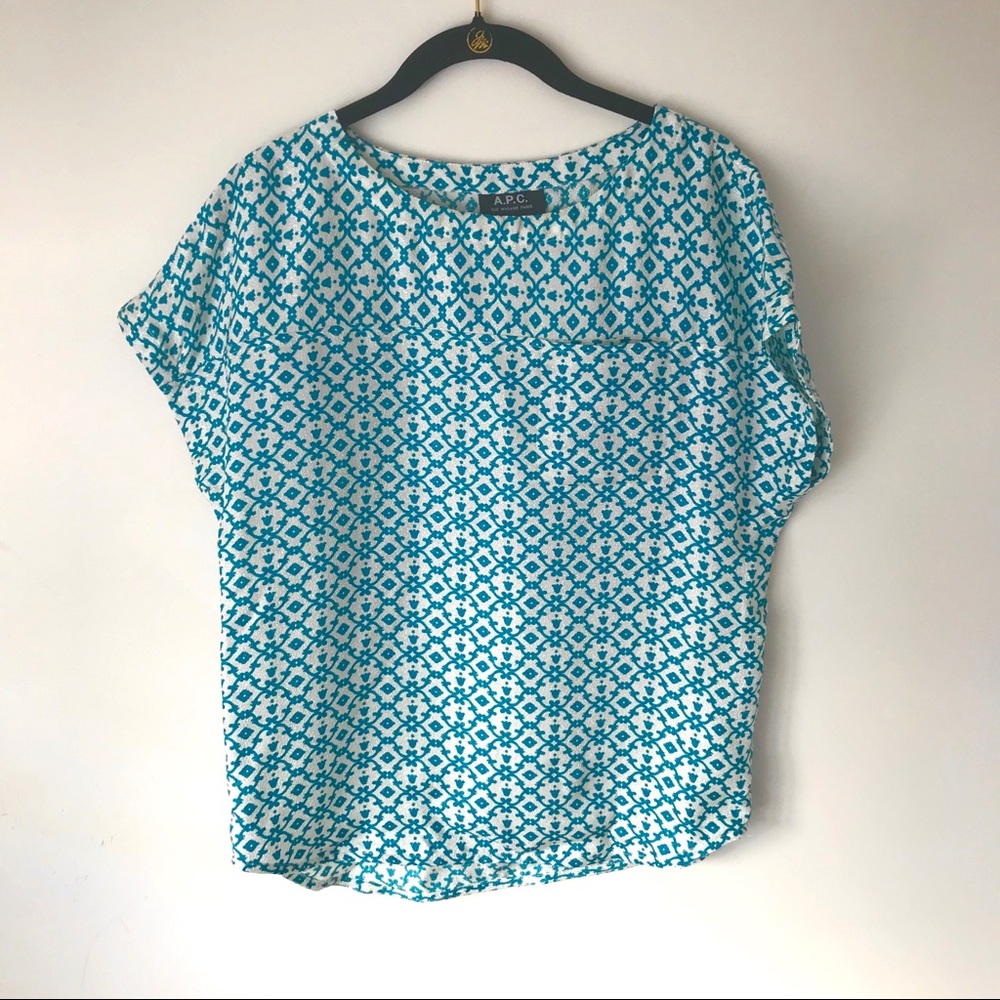 APC Silk Blouse Trellis pattern XS